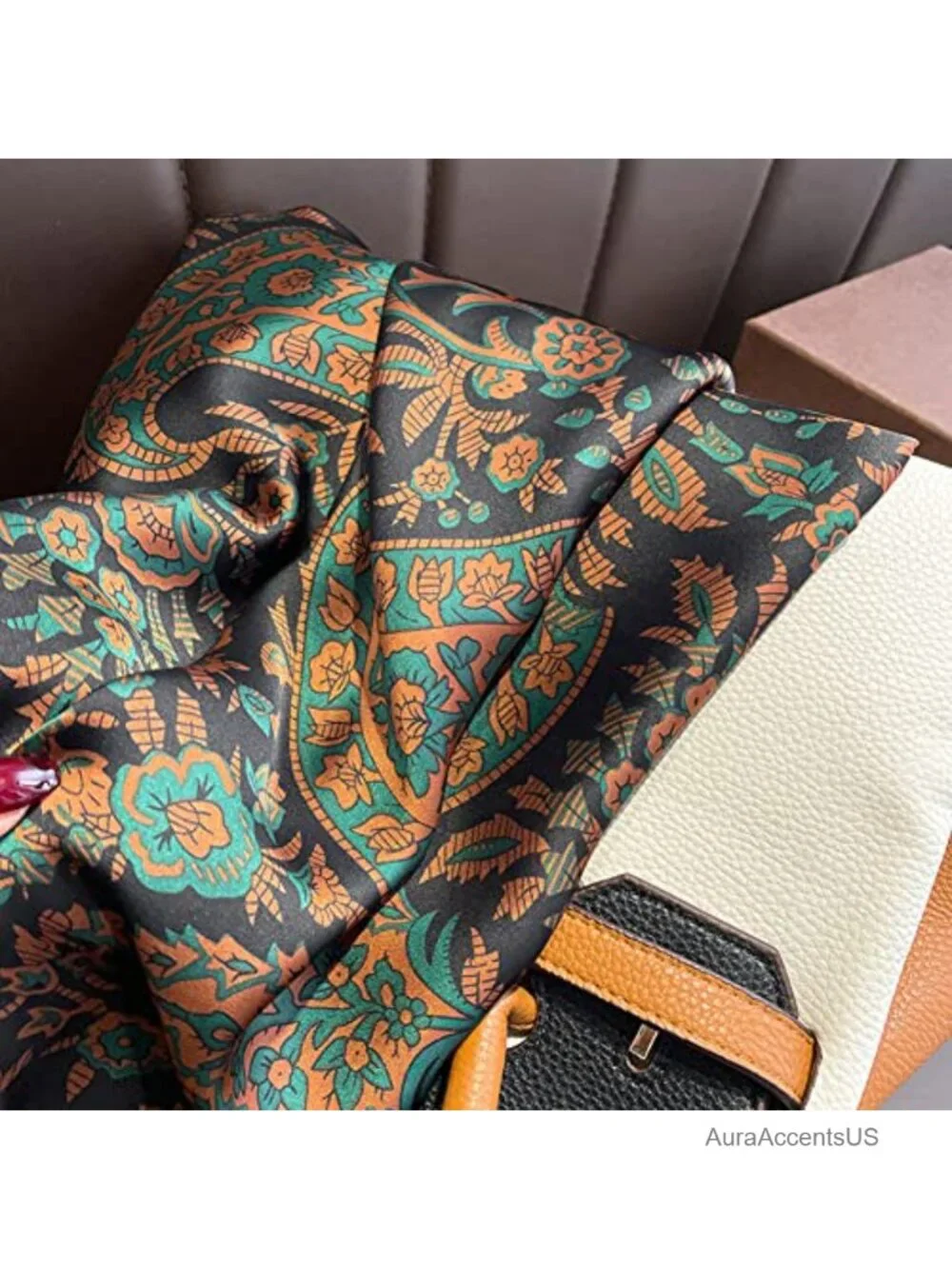 XL 43 Inch Square Scarf Polyester Satin Hair Wrapping Shawl Large Head Scarf